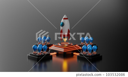 startup rocket ship 103532086