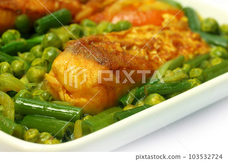 Spicy dish of rohu fish 103532724