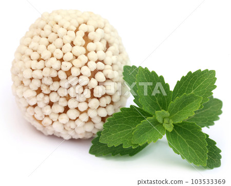 Bangladeshi Sweets with green stevia 103533369