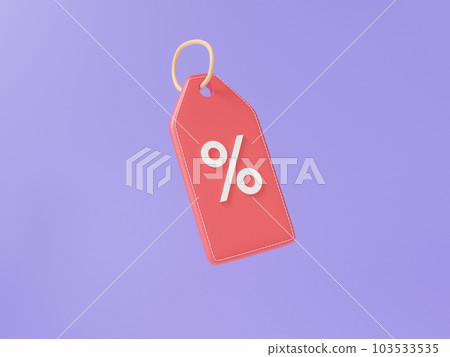 Red label price chart, 50% coin fold offer coupons on floating purple background, special promotions, online shopping concept Red label price chart, 50% coin fold offer coupons on floating purple background, special promotions, online shopping concept 103533535