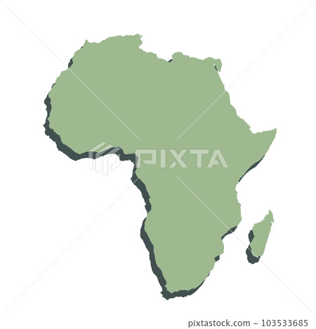 Map of Africa, sign silhouette. World Map Globe. Vector Illustration isolated on white background. African continent Map of Africa, sign silhouette. World Map Globe. Vector Illustration isolated on white background. African continent 103533685