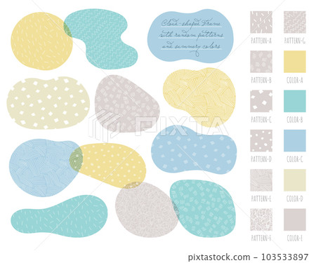 夏季顏色隨機框和簡單圖案 夏季顏色隨機框和簡單圖案 103533897