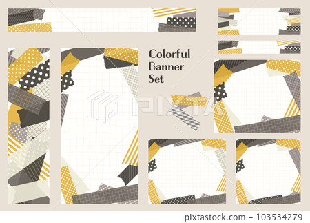 Banner set_masking tape_modern Banner set_masking tape_modern 103534279