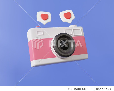 Memory image memory travel concept of summer vacation. Retro phase aircraft map floating on purple gentle background 103534395