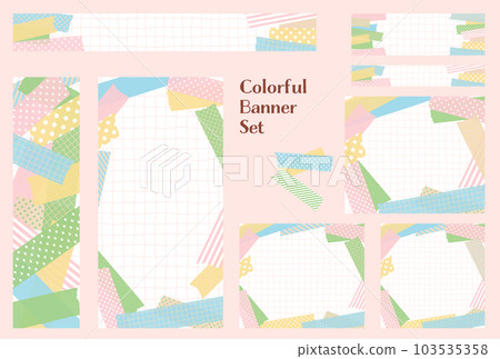 Banner set_masking tape_pastel color 103535358