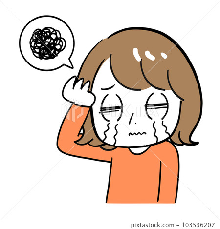 悲傷和哭泣的女人 103536207