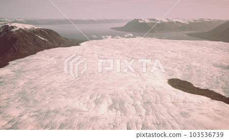 aerial view of big glacier 103536739