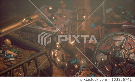 Closeup on treasure and luxury vintage accessories 103536741