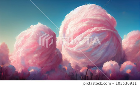 colorful cotton candy in soft color for background. Generative AI colorful cotton candy in soft color for background. Generative AI 103536911