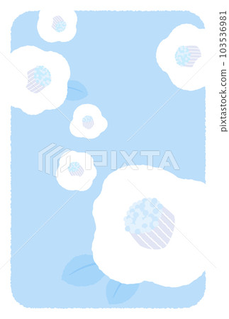 哀悼明信片模板山茶花垂直構圖 103536981