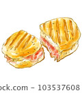 Panini (cured ham and cheese panini) 103537608