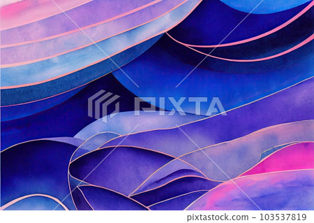 Abstract pink blue wavy with blurred light curved lines background. illustration. neutral, color stripes, background. soft pastel color. wave background. Generative AI. Abstract pink blue wavy with blurred light curved lines background. illustration. neutral, color stripes, background. soft pastel color. wave background. Generative AI. 103537819