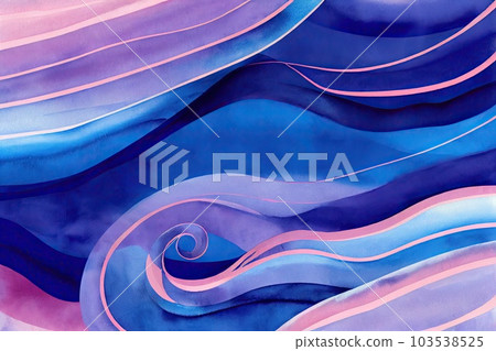 Abstract pink blue wavy with blurred light curved lines background. illustration. neutral, color stripes, background. soft pastel color. wave background. Generative AI. Abstract pink blue wavy with blurred light curved lines background. illustration. neutral, color stripes, background. soft pastel color. wave background. Generative AI. 103538525