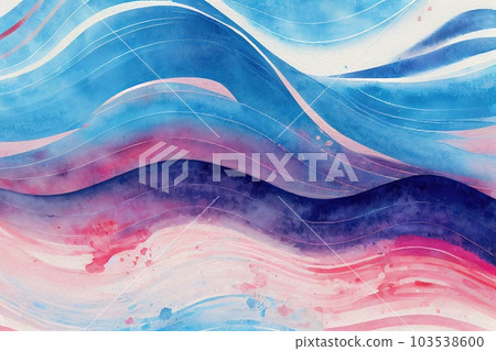 Abstract pink blue wavy with blurred light curved lines background. illustration. neutral, color stripes, background. soft pastel color. wave background. Generative AI. Abstract pink blue wavy with blurred light curved lines background. illustration. neutral, color stripes, background. soft pastel color. wave background. Generative AI. 103538600