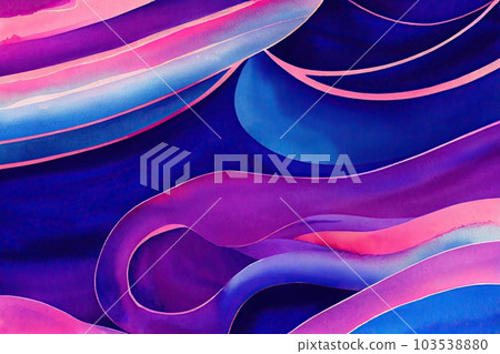 Abstract pink blue wavy with blurred light curved lines background. illustration. neutral, color stripes, background. soft pastel color. wave background. Generative AI. Abstract pink blue wavy with blurred light curved lines background. illustration. neutral, color stripes, background. soft pastel color. wave background. Generative AI. 103538880
