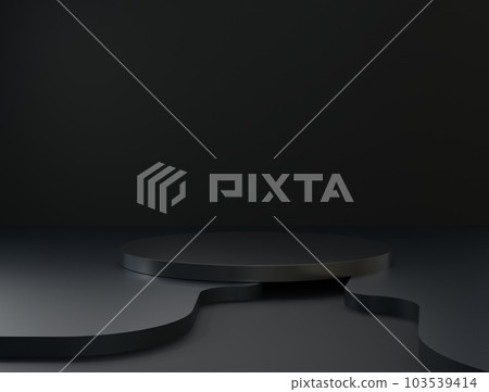 抽像模型、深黑色三纖維背景和幾何形狀 抽像模型、深黑色三纖維背景和幾何形狀 103539414