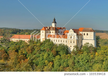 Old Jevisovice castle in Czech republic Old Jevisovice castle in Czech republic 103539418