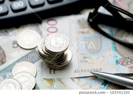 Stack of polish money business composition 103541105