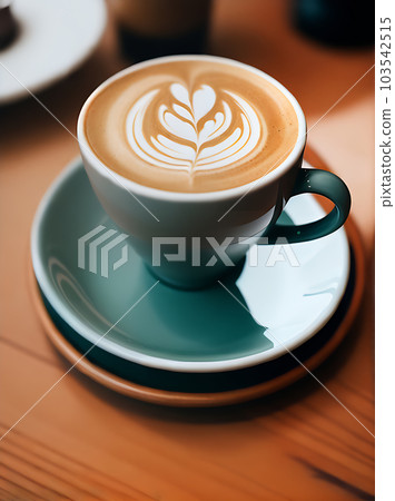 Cozy restaurant realistic coffee warm lighting. 103542515