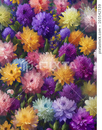Floral paper art with volumetric pattern. Floral paper art with volumetric pattern. 103542539