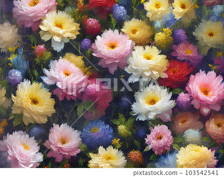 Floral paper art with volumetric pattern. 103542541