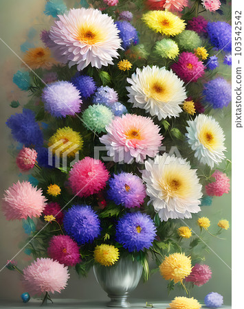 Floral paper art with volumetric pattern. Floral paper art with volumetric pattern. 103542542