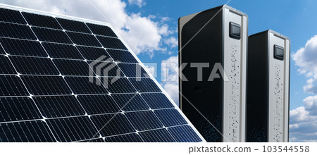 Solar panel with rechargeable energy storage 103544558
