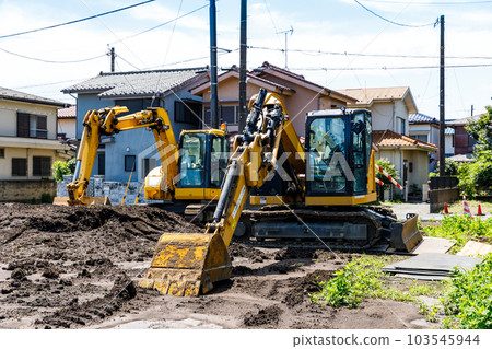 Construction work Heavy excavator 103545944