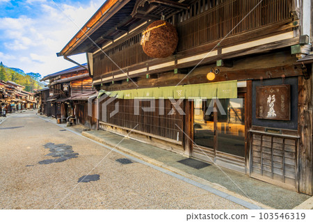 長野縣中山道奈良井宿的街景 103546319