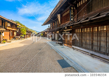 長野縣中山道奈良井宿的街景 長野縣中山道奈良井宿的街景 103546334
