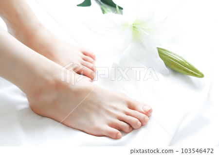 Women's feet foot care 103546472