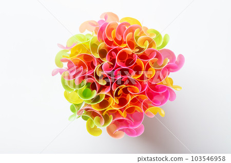 Multi-colored plastic straws isolated on a white background. Multi-colored plastic straws isolated on a white background. 103546958