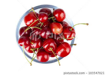 Ripe red cherries. 103547021