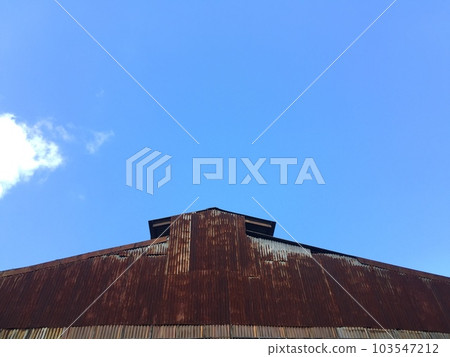 old building, rusty building architecture, clean blue sky old building, rusty building architecture, clean blue sky 103547212
