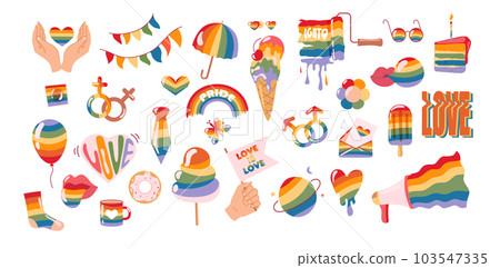 Set of LGBTQ community symbols 103547335
