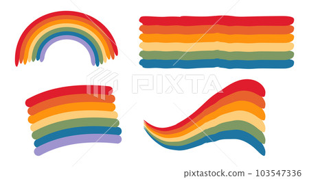 Set Rainbow. Bright vector illustration Set Rainbow. Bright vector illustration 103547336