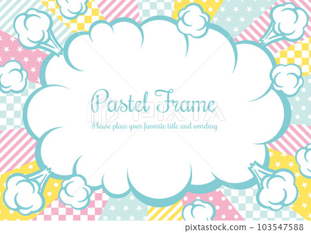 Comic art style pastel color balloon material Comic art style pastel color balloon material 103547588