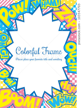 Comic art style colorful balloon material 103547703