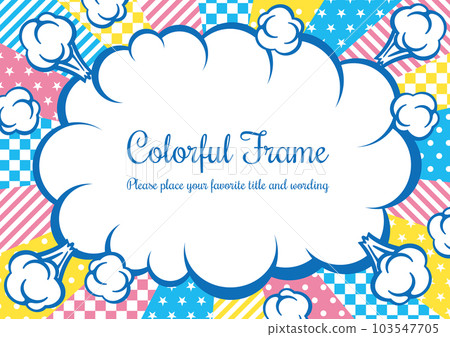 Comic art style colorful balloon material 103547705