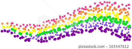 Pointillism Colorful Rainbow Flag. Isolated illustration Pointillism Colorful Rainbow Flag. Isolated illustration 103547812