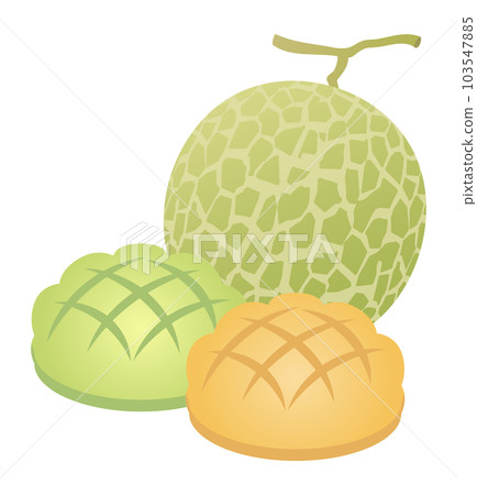 甜瓜和甜瓜麵包 103547885