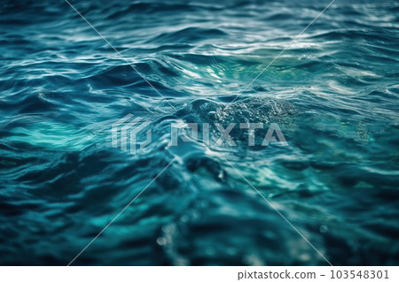Background shot of aqua sea water surface, generative AI. 103548301