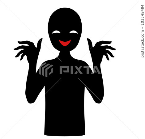 反派形象剪影的插圖素材 反派形象剪影的插圖素材 103548494