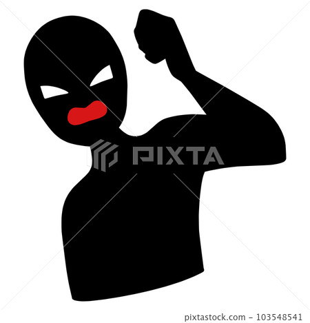Illustration material of a silhouette of a villain image 103548541