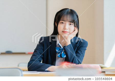 School girls studying in a cram school 103548604