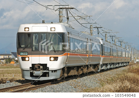 Shinonoi Line Shinonoi-Inariyama JR Tokai Series 383 A201 formation (Jinryo) Wide View Shinano Shinonoi Line Shinonoi-Inariyama JR Tokai Series 383 A201 formation (Jinryo) Wide View Shinano 103549048