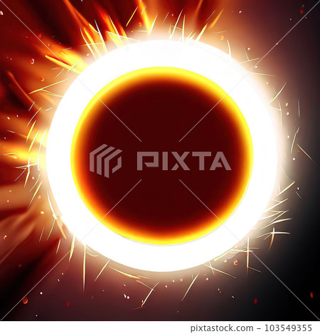 Abstract design flame,round frame with text for banner, flyer, poster, advertisement. 103549355