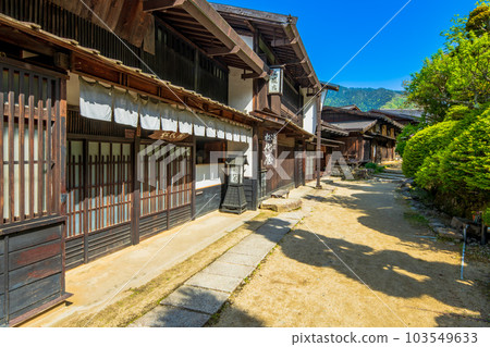 中山道長野縣南木曾町妻籠宿街景 103549633