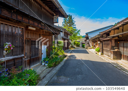 中山道長野縣南木曾町妻籠宿街景 103549648