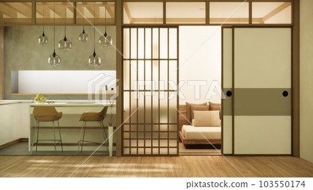 Kitchen room japanese style. 103550174